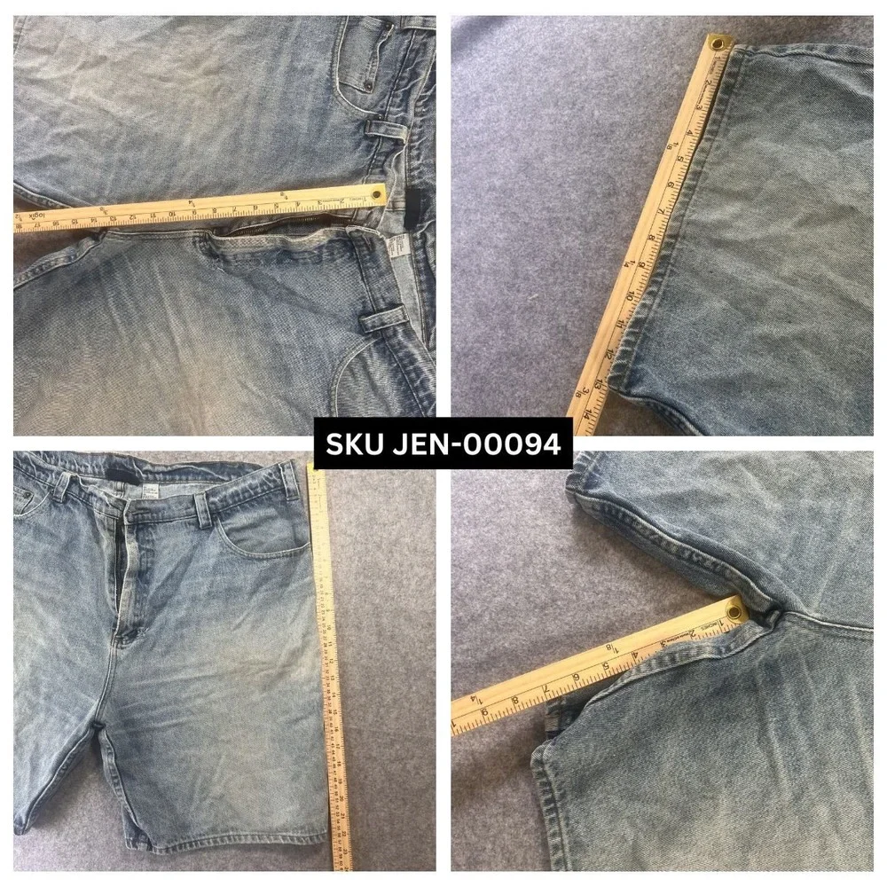Private‎ Club Relaxed Fit Denim Shorts 44 Light Wash 100% Cotton Distressed